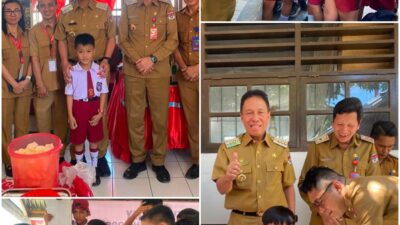 Pastikan Kesehatan Anak Sekolah Terjaga, Bupati FDW Tinjau Pelaksanaan Imunisasi BIAS di Amurang