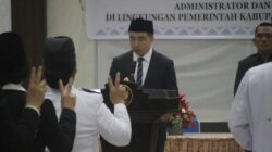 Nomenklatur Dua Instansi Berubah, Bupati Michael Thungari Lantik Puluhan Pejabat Pemkab Sangihe